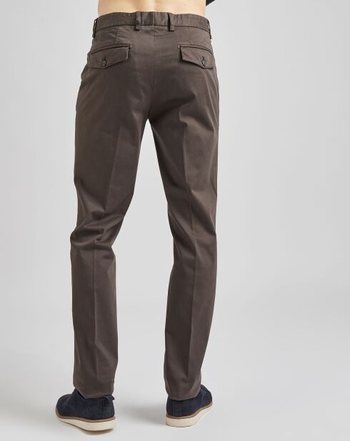 Pantalon chino strecth marron