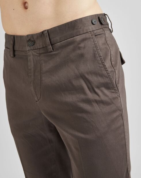 Pantalon chino strecth marron