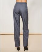 Pantalon fluide coupe droite gris