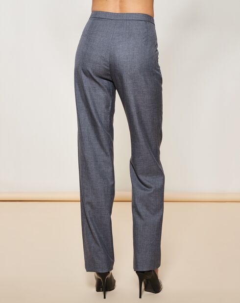 Pantalon fluide coupe droite gris