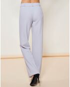 Pantalon évasée en Laine Vierge mélangée gris clair