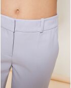 Pantalon évasée en Laine Vierge mélangée gris clair