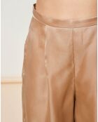 Short 100% Soie ample avec plis doré