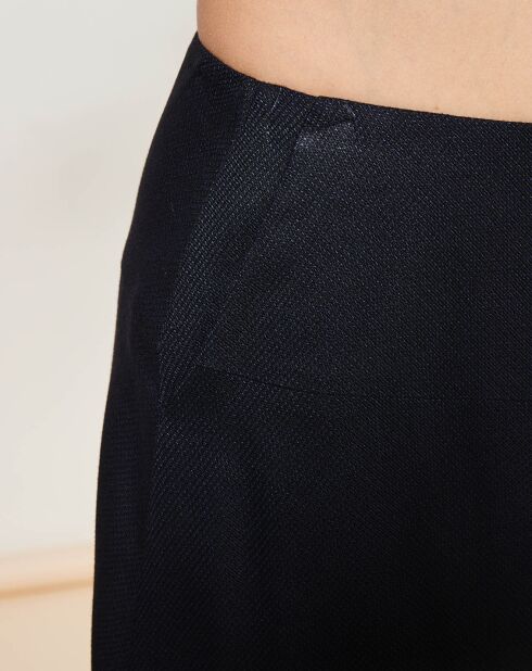 Jupe courte chinée élastique à la base noire