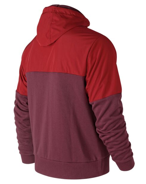 Sweat zippé MJ83523NBY bordeaux/rouge