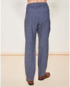 Pantalon habillé coupe droite en Laine mélangée gris