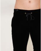 Pantalon coupe slim en velours noir