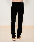 Pantalon coupe slim en velours noir