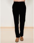 Pantalon coupe slim en velours noir