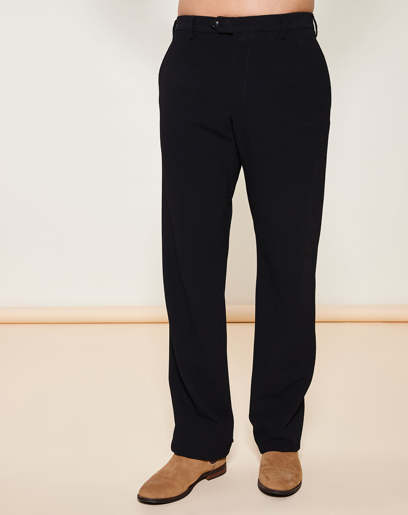 Pantalon Costume Homme En Laine Noire Adriano Stozzi - Taille 50 - Neuf Avec étiquettes