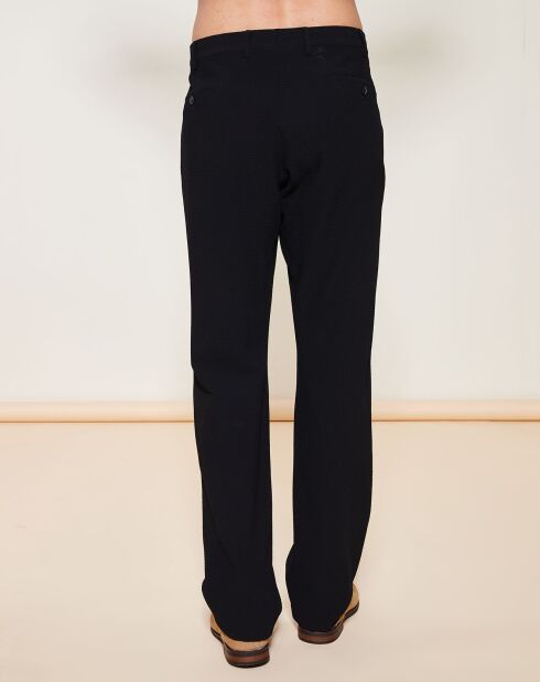 Pantalon Laine mélangée détail relief noir