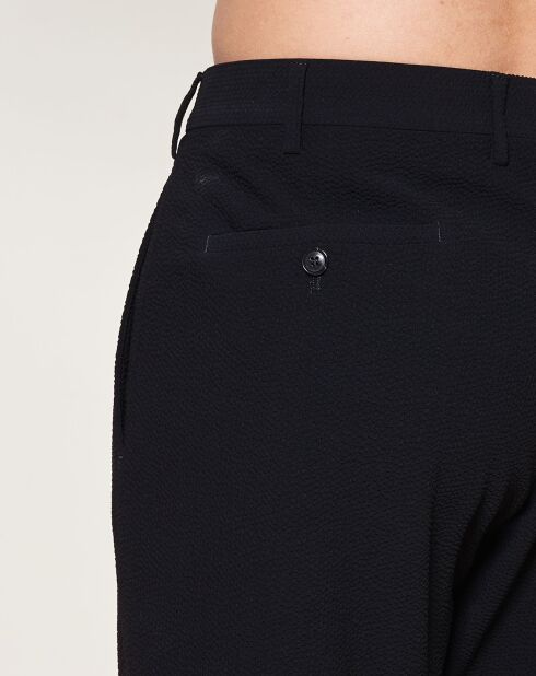 Pantalon Laine mélangée détail relief noir