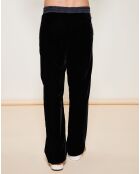 Pantalon coupe droite en velours noir