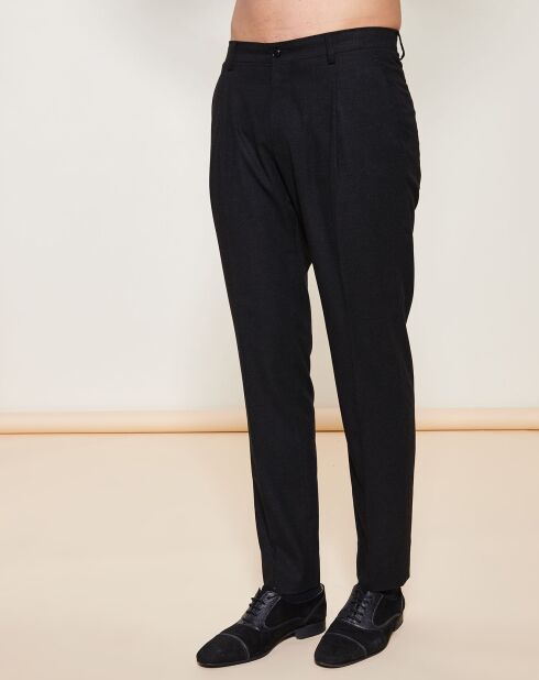 Pantalon coupe slim habillé noir