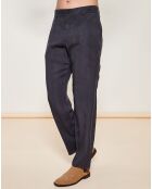 Pantalon coupe droite fluide gris foncé