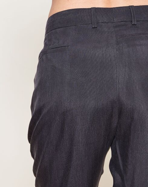 Pantalon coupe droite fluide gris foncé