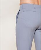 Pantalon coupe droite fluide en Laine mélangée  gris