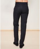 Pantalon coupe droite 100% Laine Vierge gris foncé