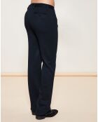 Pantalon version Casual coupe évasée marine