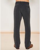 Pantalon coupe évasée chiné noir