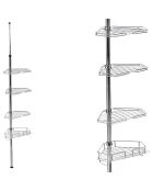 Étagère de douche extensible grise - 28.5x19 cm