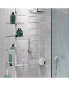 Étagère de douche extensible grise - 28.5x19 cm
