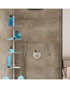 Étagère de douche extensible grise - 28.5x19 cm