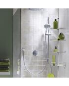 Étagère de douche extensible grise - 28.5x19 cm