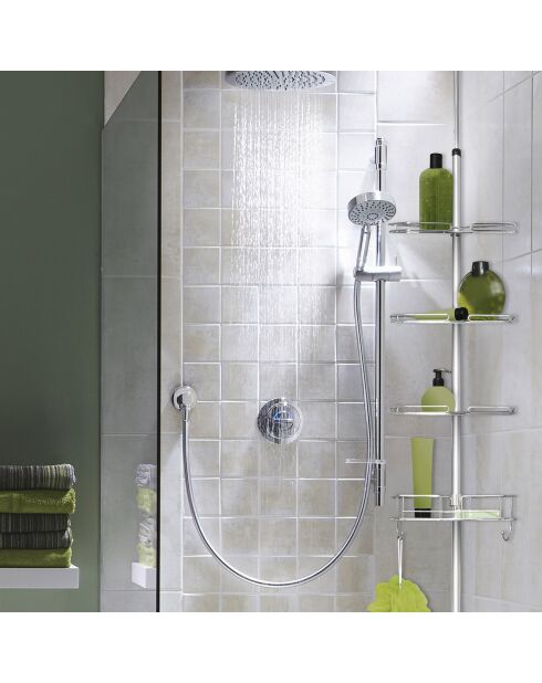 Étagère de douche extensible grise - 28.5x19 cm
