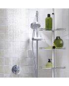 Étagère de douche extensible grise - 28.5x19 cm