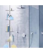 Étagère de douche extensible grise - 28.5x19 cm