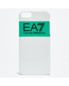 Coque IPhone 5 fantaisie blanc/vert