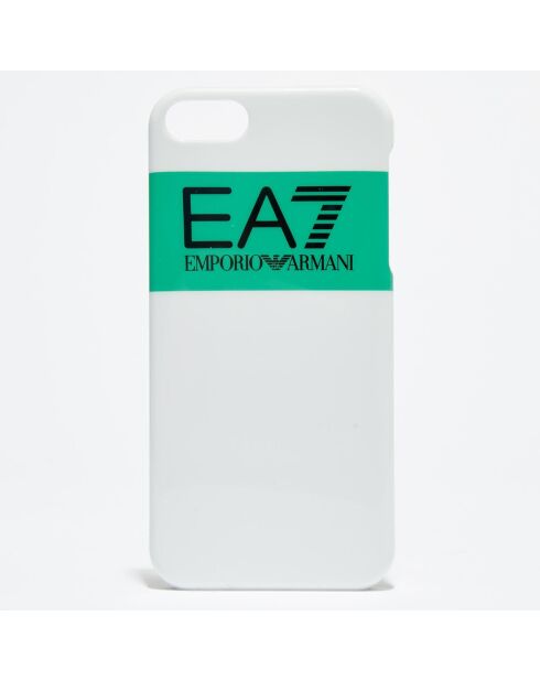 Coque IPhone 5 fantaisie blanc/vert
