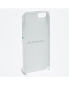 Coque IPhone 5 fantaisie blanc/vert