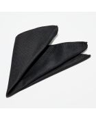 Pochette de Costume 100% Soie unie noire