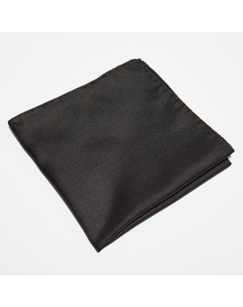 Pochette de Costume 100% Soie unie noire