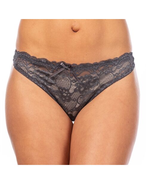 Soutien-gorge Push-up & String Gally gris