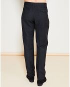 Pantalon 100% Laine Vierge chiné gris foncé