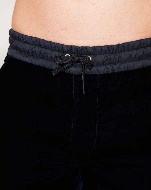 Blaue Freizeithose aus Samt