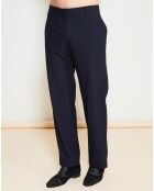 Pantalon coupe droite fluide marine