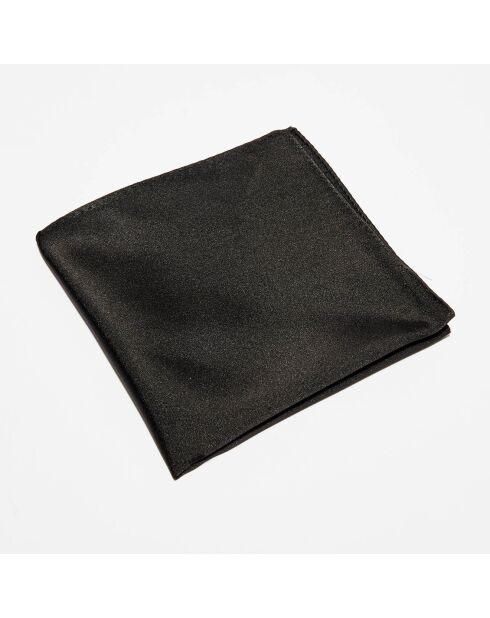 Pochette de Costume 100% Soie unie noire