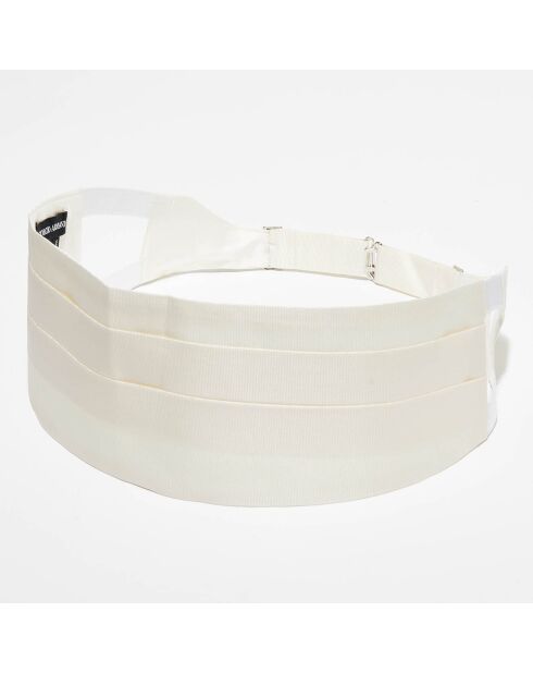 Ceinture de Smoking 100% Soie Armo crème