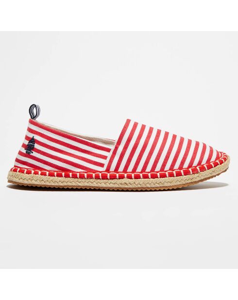 Cicladi gestreifte Espadrilles rot/weiß