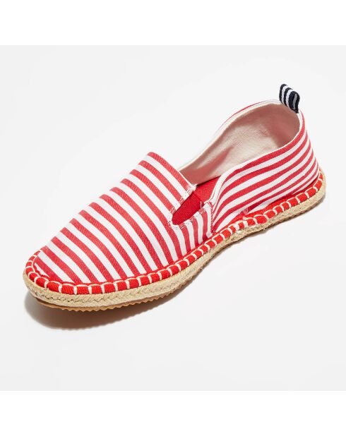 Cicladi gestreifte Espadrilles rot/weiß