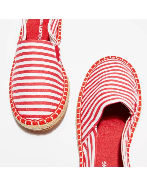 Cicladi gestreifte Espadrilles rot/weiß