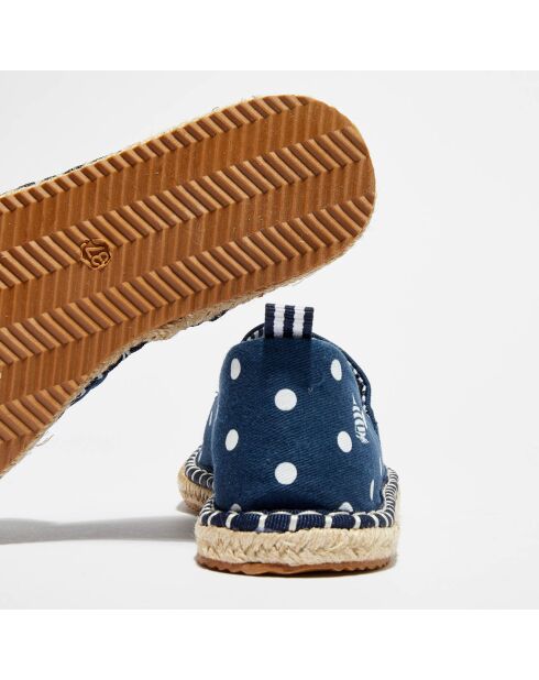 Espadrilles Cicladi à pois bleu marine/blanc