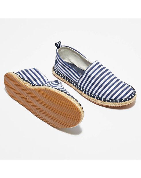 Espadrilles Cicladi rayées bleu marine/blanc
