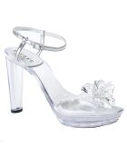 Sandales Najota transparent/argenté - Talon 10.5 cm