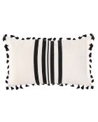 Housse de coussin Guetary Rayure écru/noir - 50x30 cm