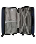 Valise Moyen Séjour 4 roues simples Damon 65 cm bleu marine